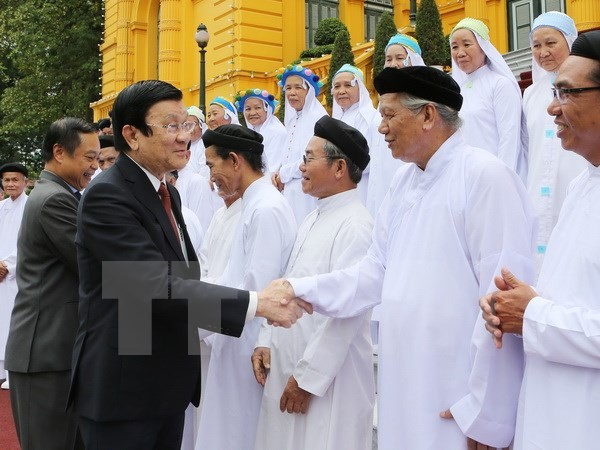Президент Вьетнама встретился с представителями религии Каодай  - ảnh 1